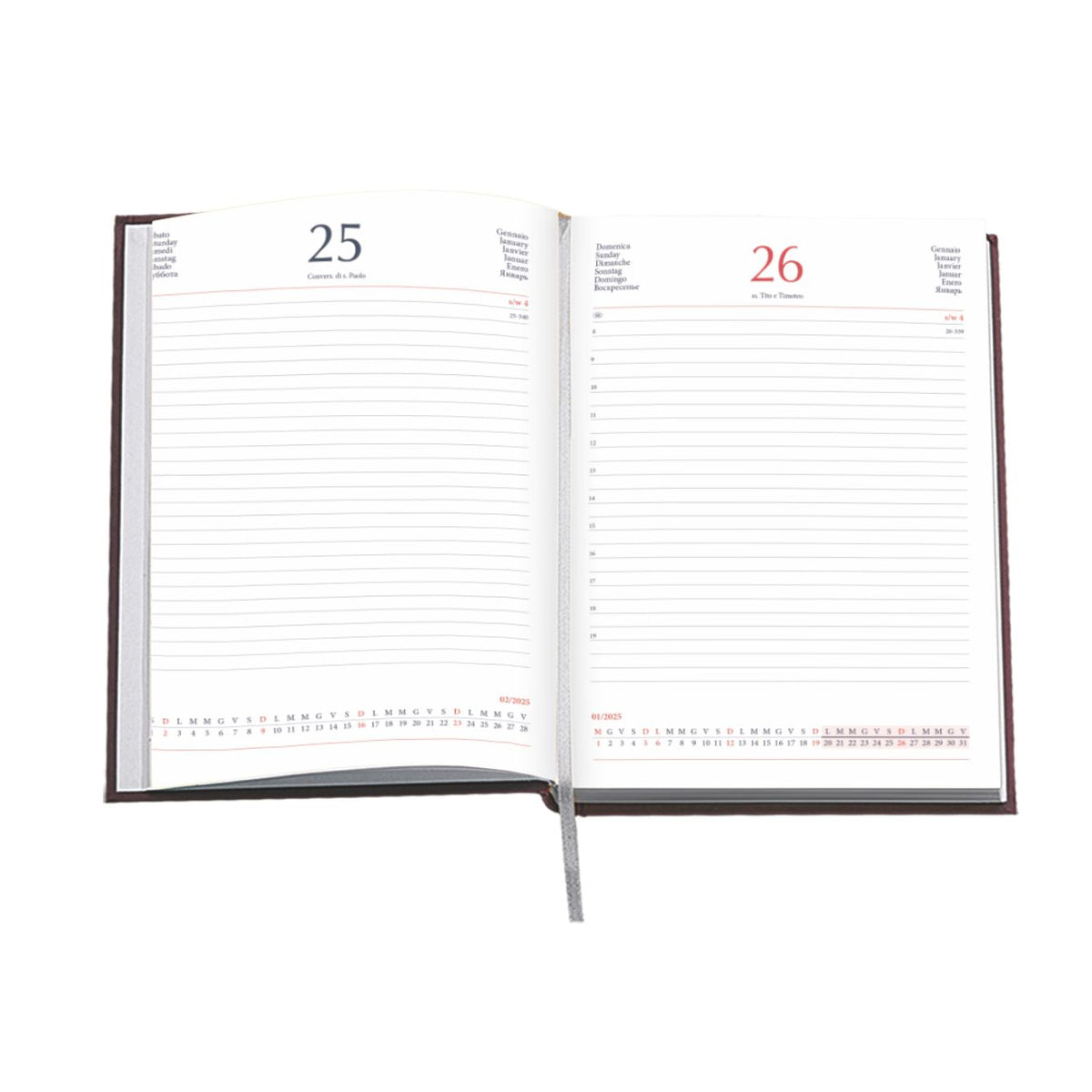 Agenda giornaliera 2027 Silan 15x21 – domenica intera