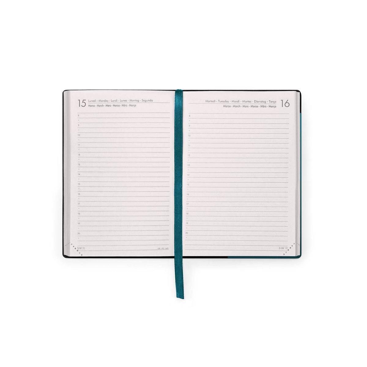 Agenda 12 Mesi Giornaliera Small 2027 - Deep Teal