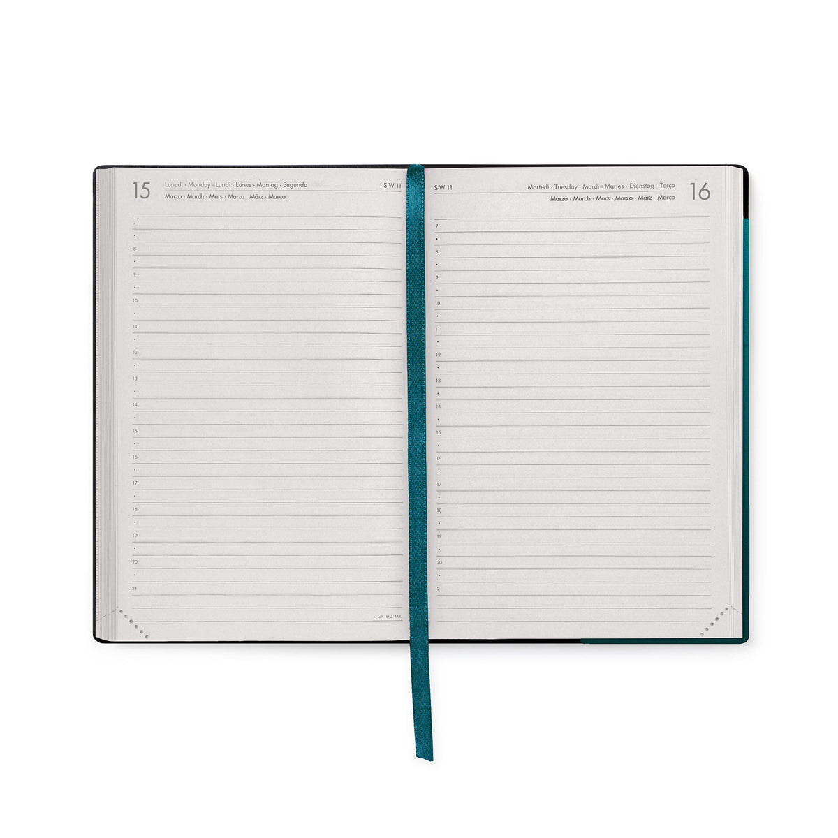 Agenda 12 Mesi Giornaliera Medium 2027 - Deep Teal