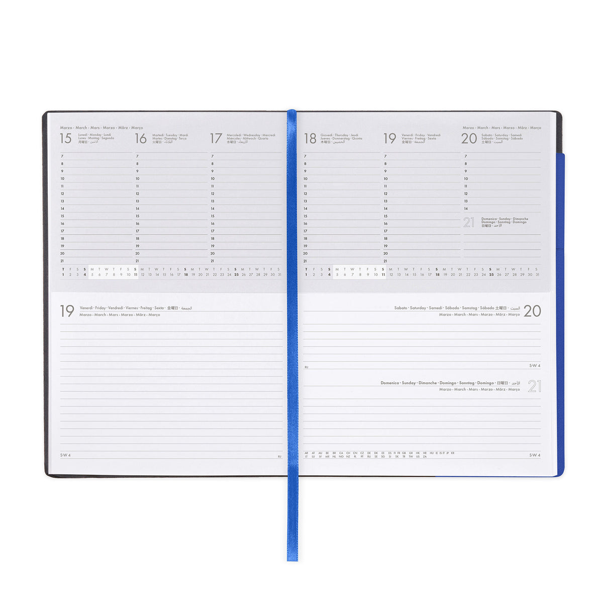 Agenda 12 Mesi Settimanale & Giornaliera Large 2027 - Eclectic Blue