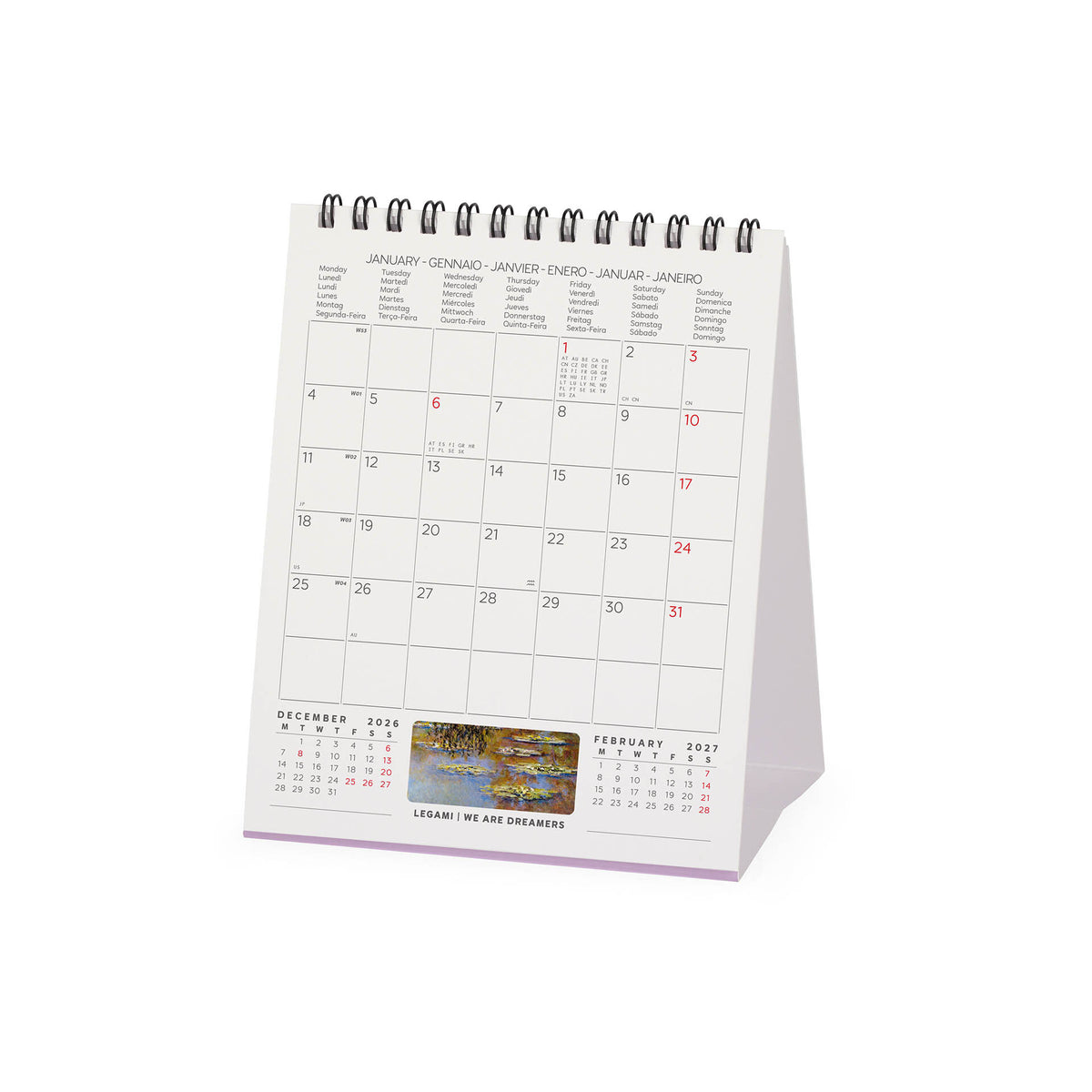 Calendario da Tavolo 2027 - 12 x 14,5 cm - Monet