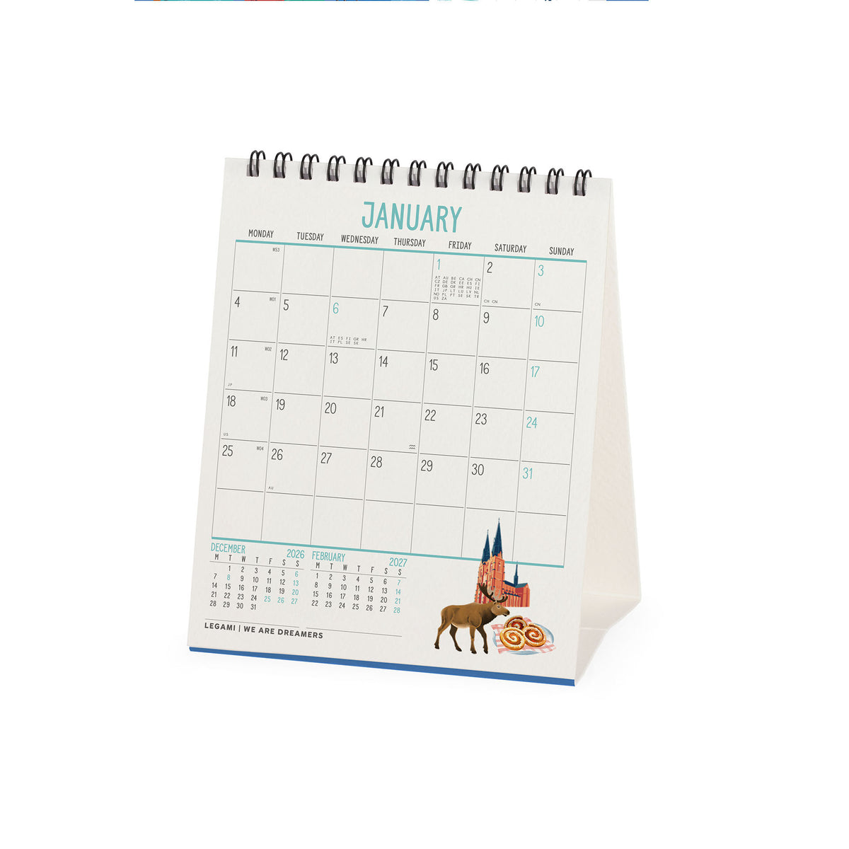 Calendario da Tavolo 2027 - 12 x 14,5 cm - Let's Travel the World