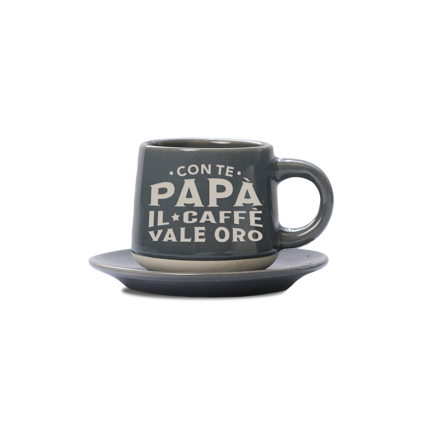 PAPA' - TAZZINA DA CAFFE'+PIATTINO ABBINATO