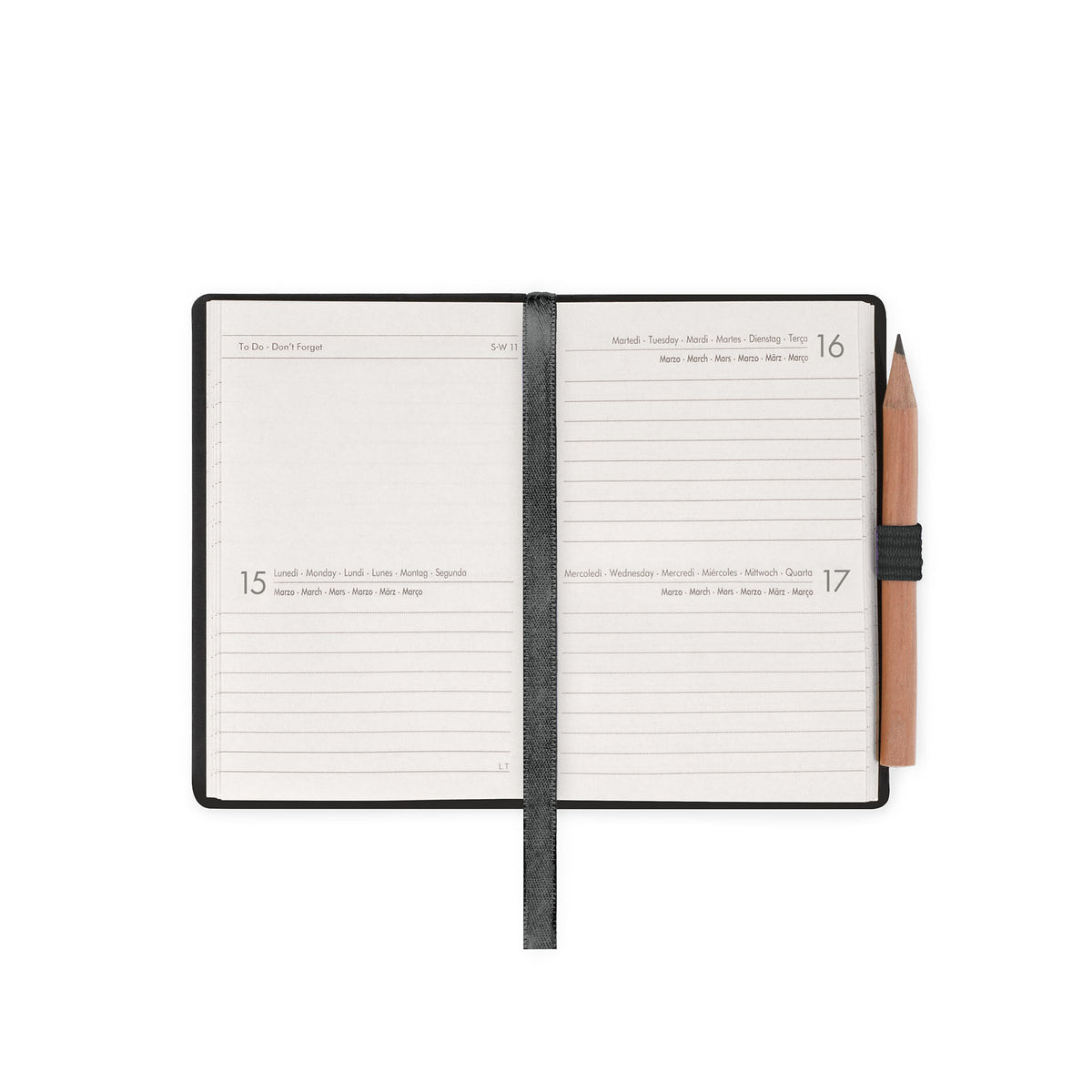 Agenda Legami 2027 bigiornaliera Mini Black Suit
