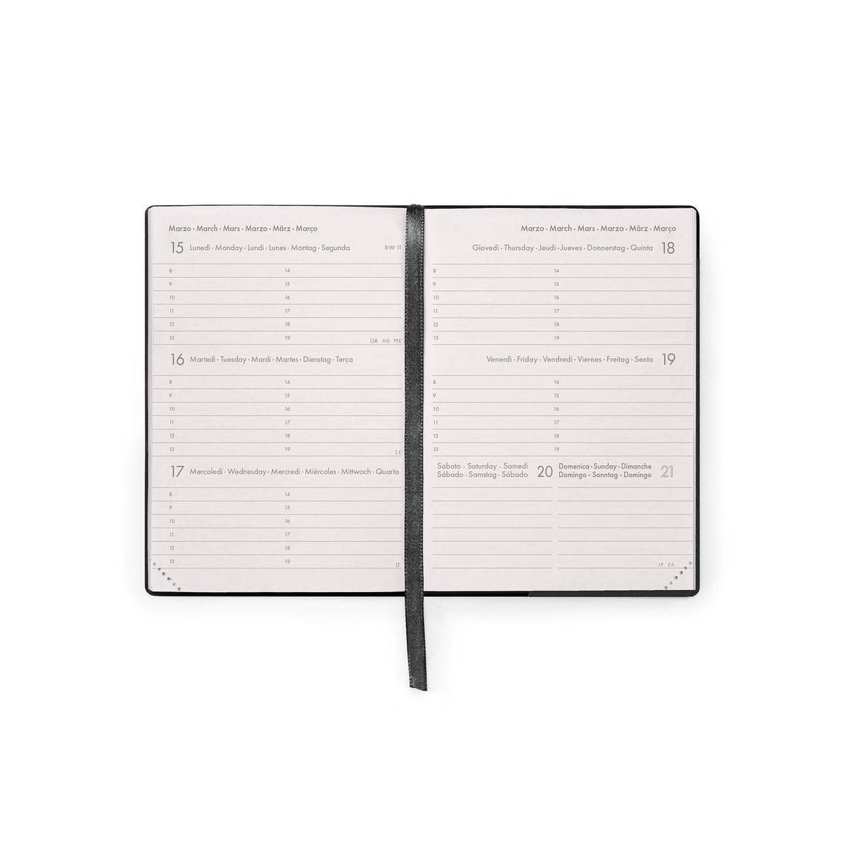 Agenda 12 Mesi Settimanale Small 2027 - Black Suit