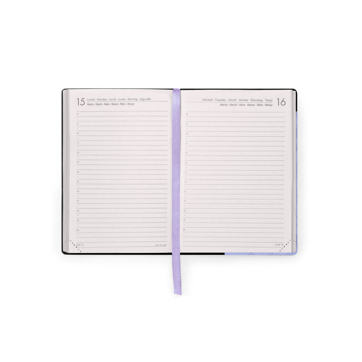 Agenda 12 Mesi Giornaliera Small 2027 - Cosmic Lilac