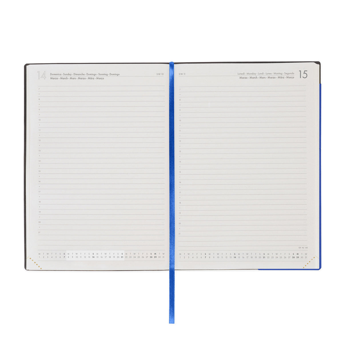 Agenda 12 Mesi Giornaliera Large 2027 - Eclectic Blue