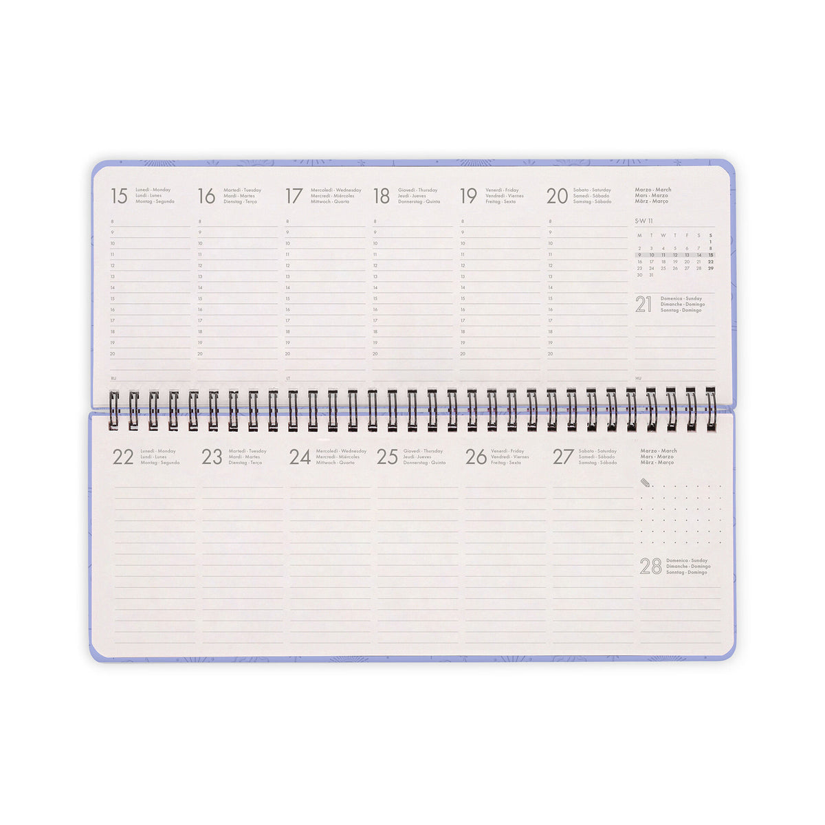Agenda da Scrivania 13 Mesi Desk Planner 2027 - Cosmic Lilac