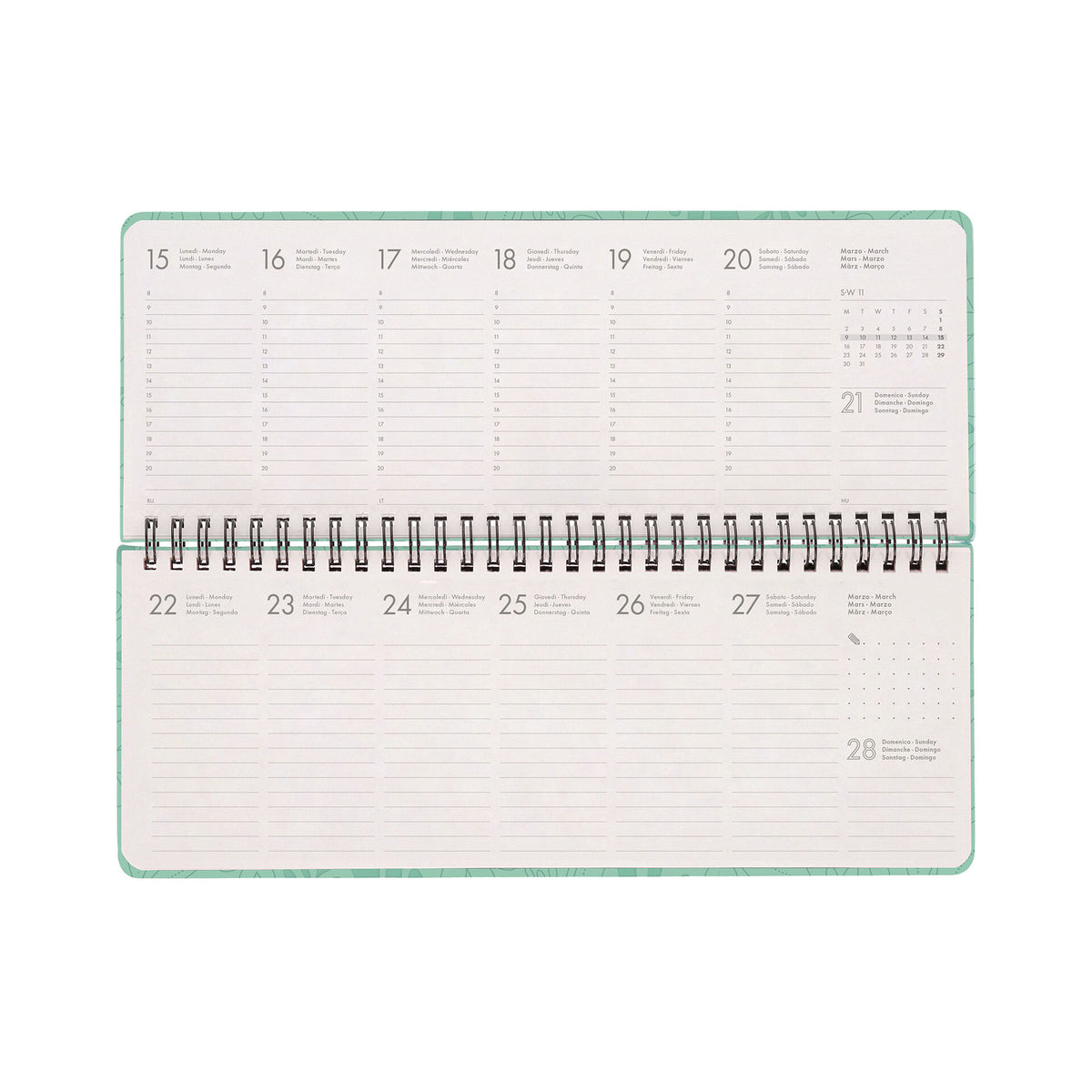 Agenda da Scrivania 13 Mesi Desk Planner 2027 - Botanic Garden