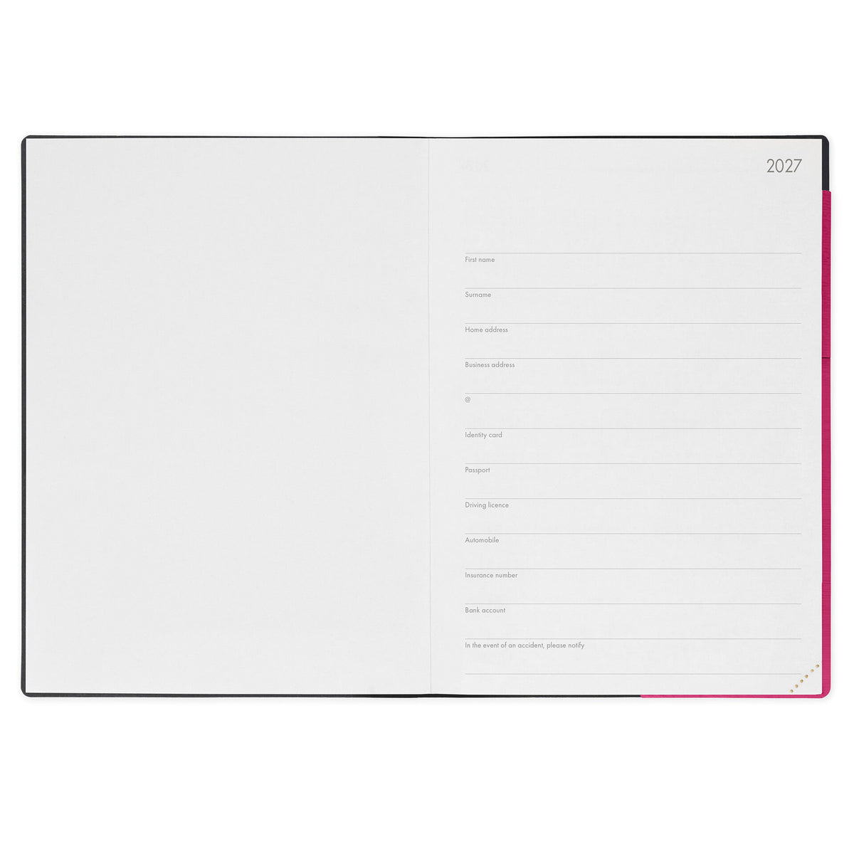 Agenda 12 Mesi Settimanale Maxi 2027 - Raspberry Jam
