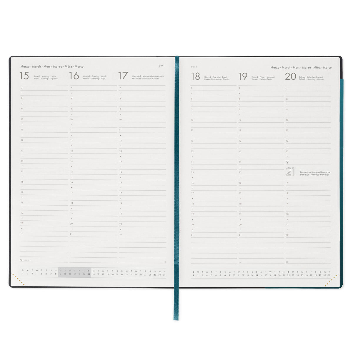 Agenda 12 Mesi Settimanale Maxi 2027 - Deep Teal