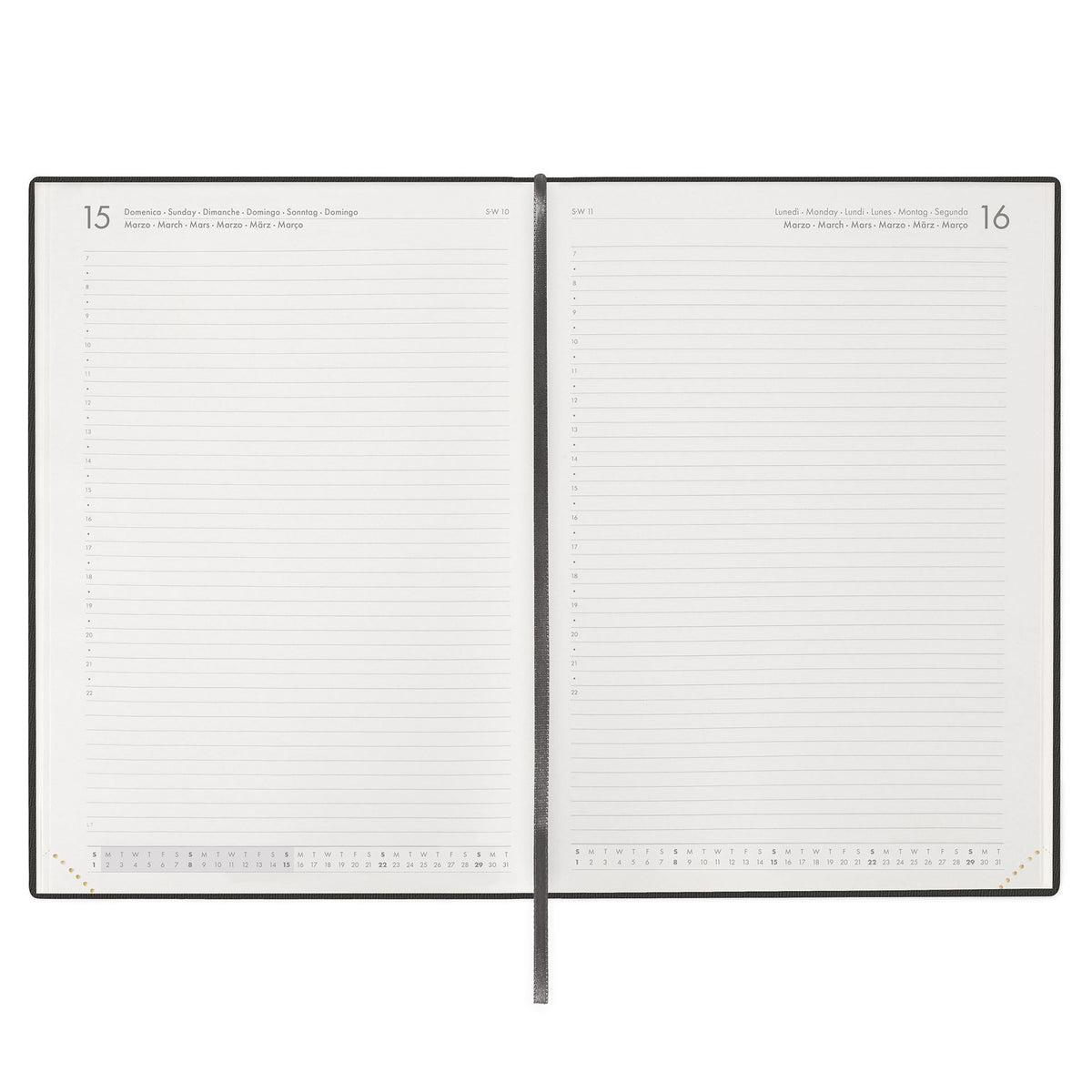 Agenda 13 Mesi Giornaliera Maxi 2027 - Black Suit