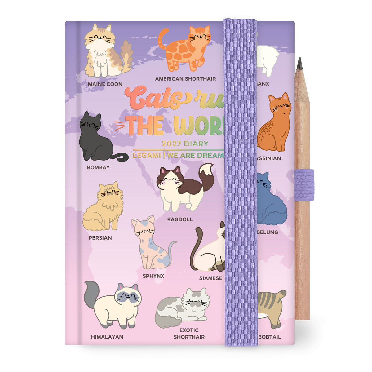 Agenda fotografica Legami 2027 bigiornaliera Mini Kitty gattino