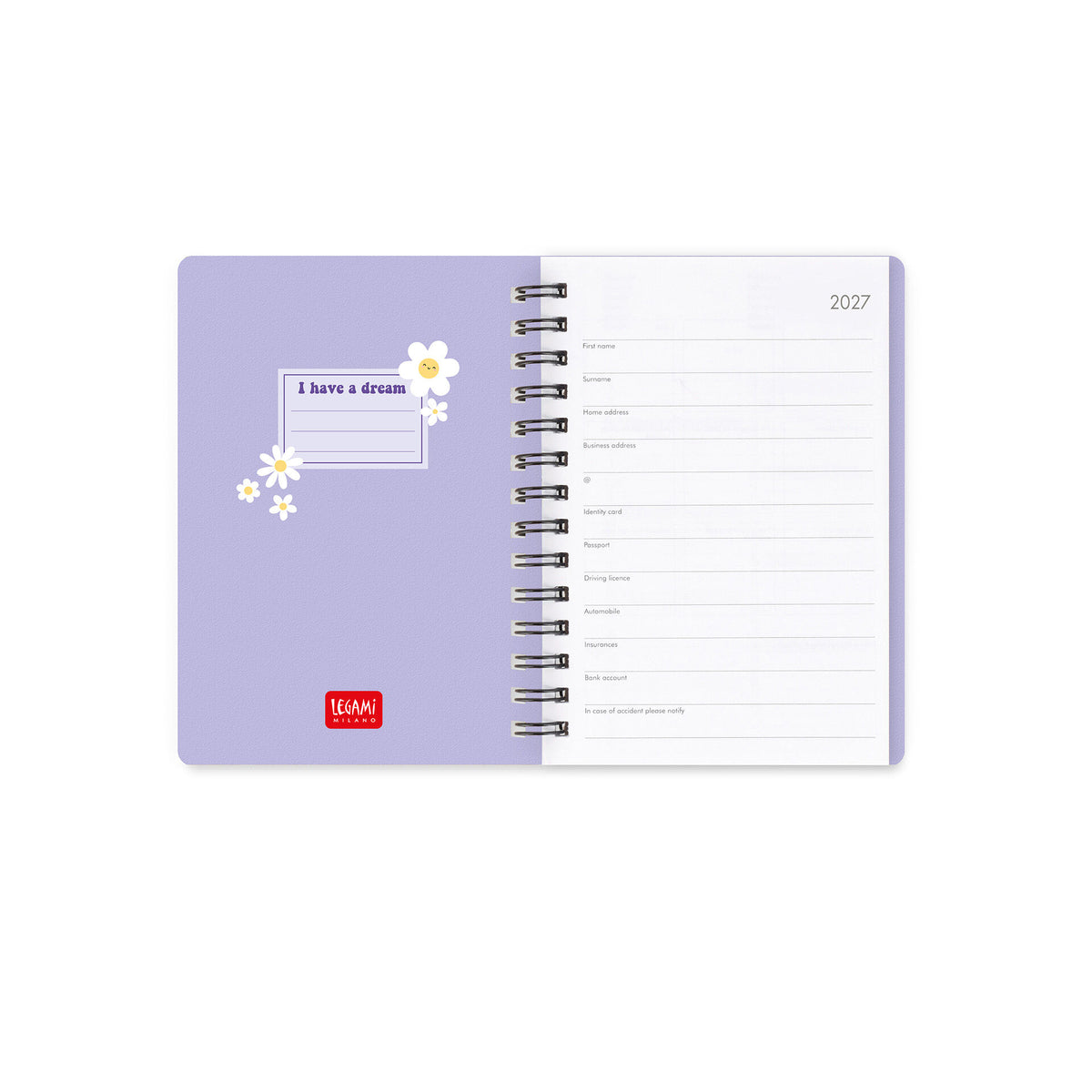 Agenda 12 Mesi Settimanale Small Spiralata 2027 - Daisy