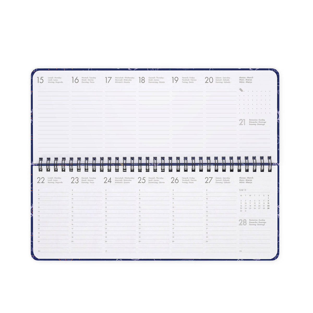 Agenda da Scrivania 12 Mesi - Desk Planner - 2027 - Celestial