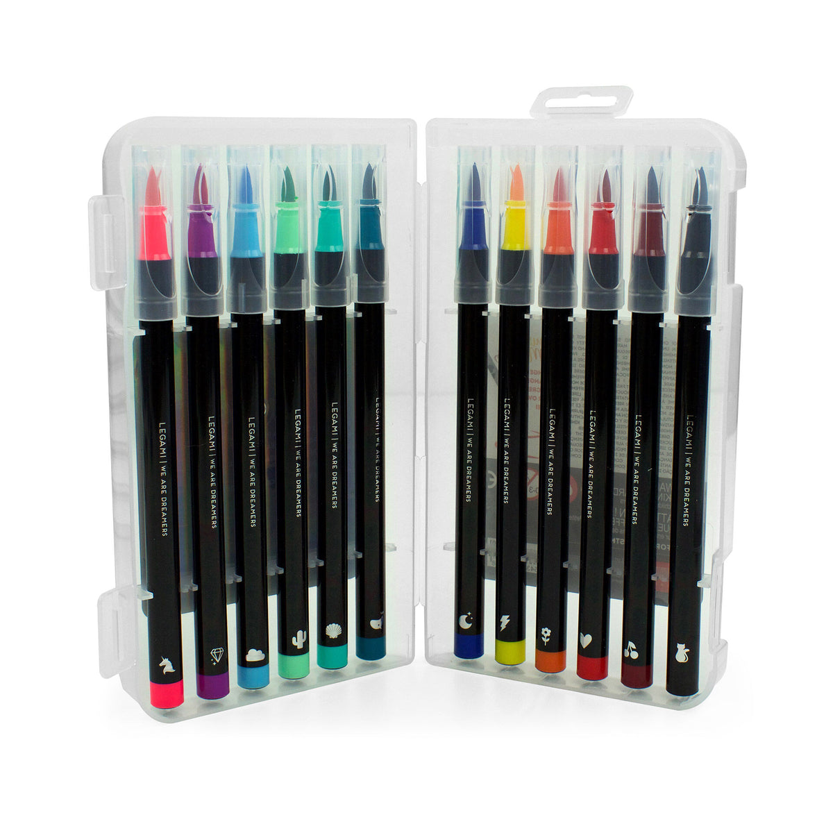 Set di 12 Pennarelli con Punta Pennello Bright Colours - Brush Markers