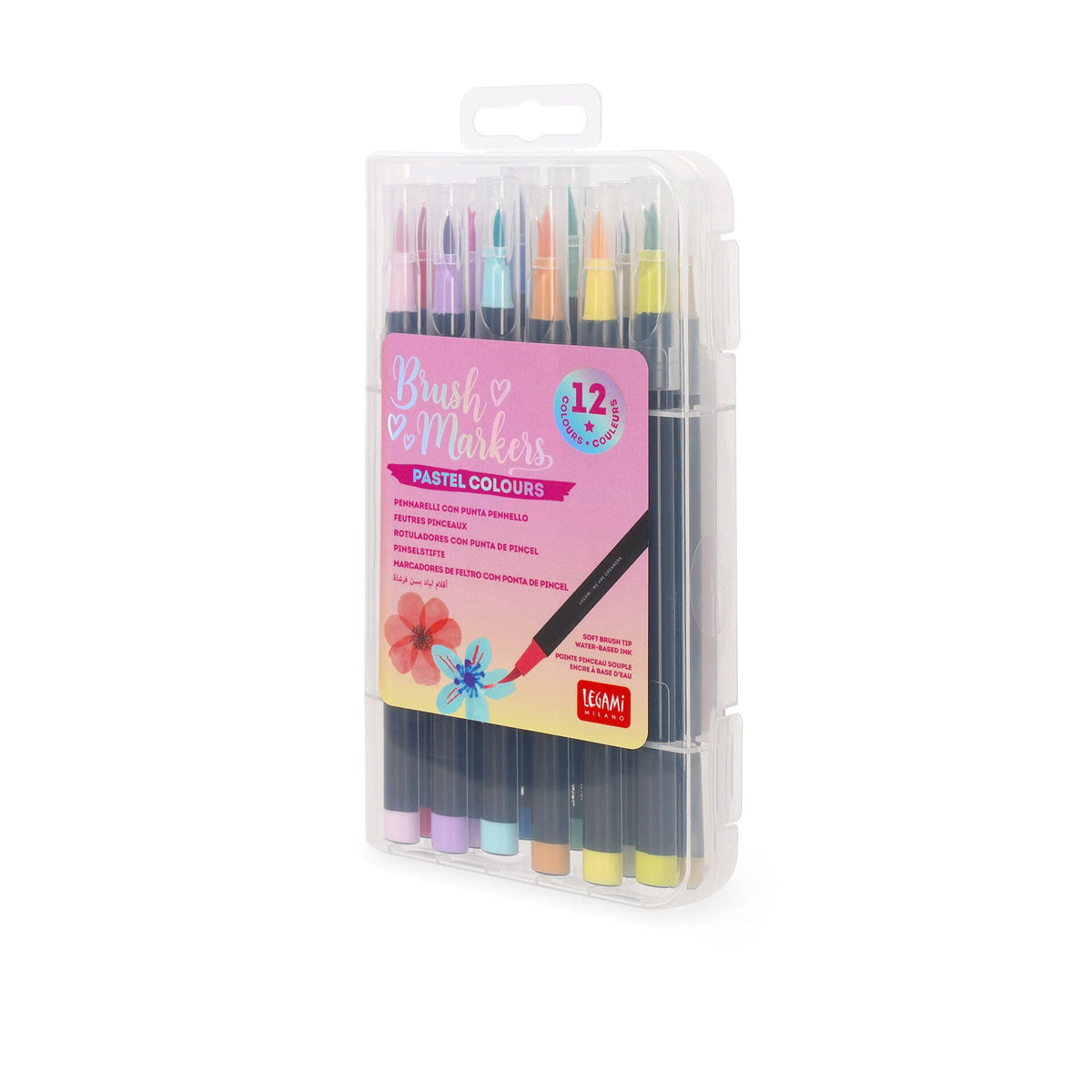 Set 12 pennarelli punta pennello Legami Pastel Colours