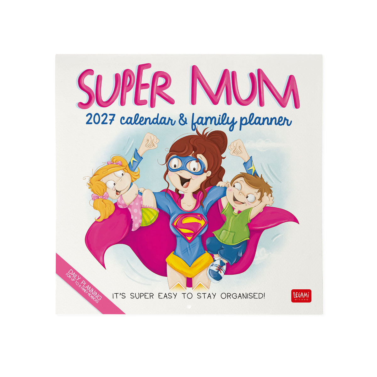 Calendario da parete Legami 2027 30x29 Super Mum mamma