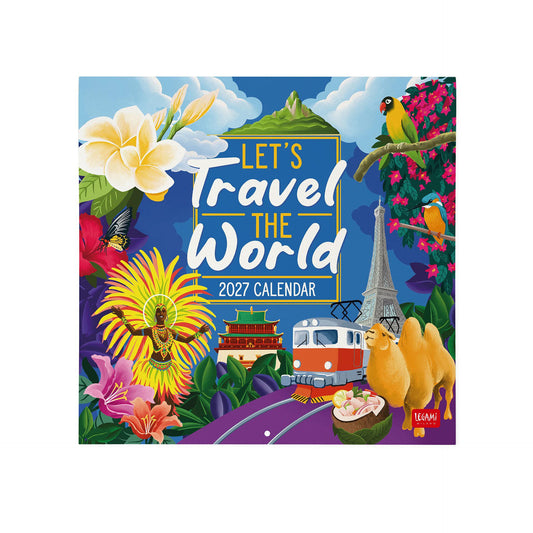 Calendario da Parete 2027 - 30 x 29 cm - Let's Travel the World