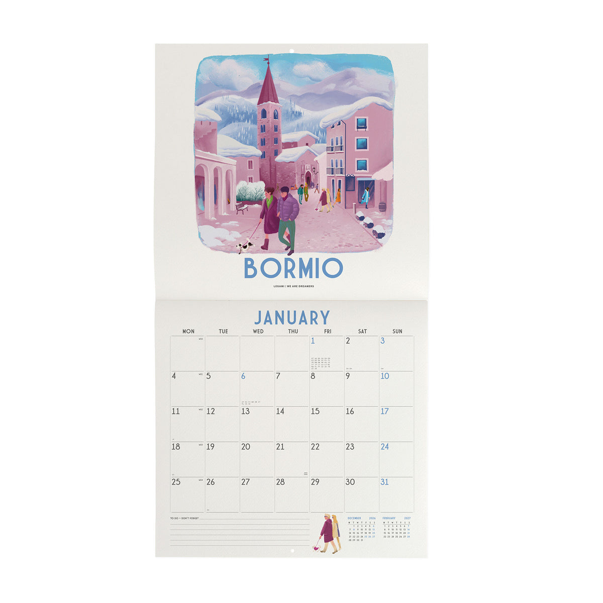 Calendario da Parete 2027 - 30 x 29 cm - Italy