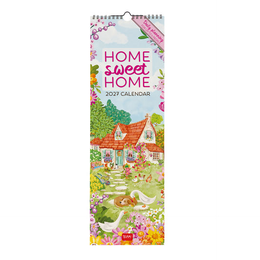 Calendario da Parete 2027 - 16 x 49 cm - Home Sweet Home
