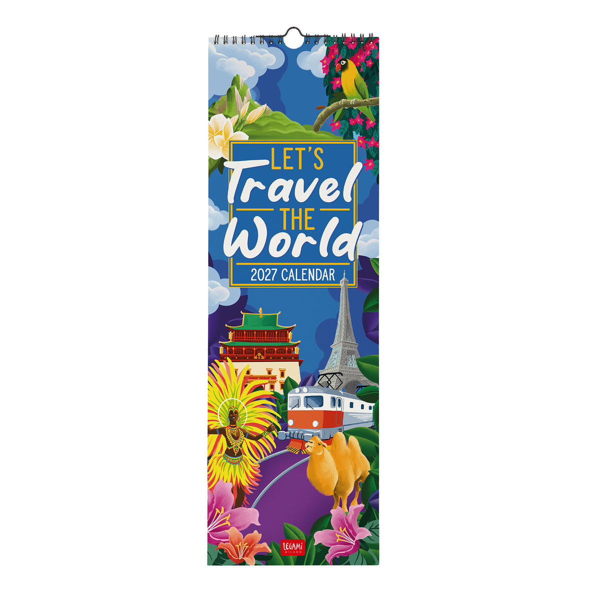 Calendario da parete Legami 2027 16x49 Let's Travel the World
