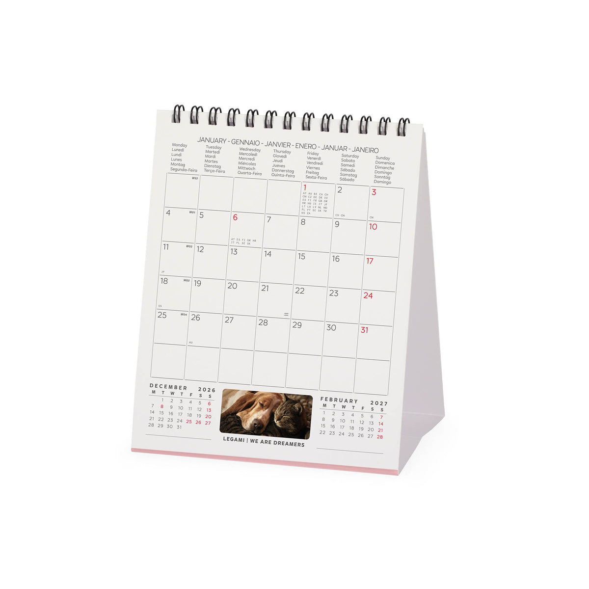 Calendario da Tavolo 2027 - 12 x 14,5 cm - Best Friends