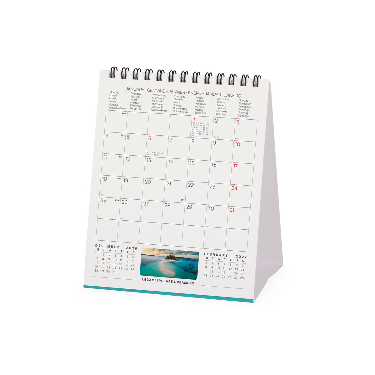 Calendario da Tavolo 2027 - 12 x 14,5 cm - Vitamin Sea