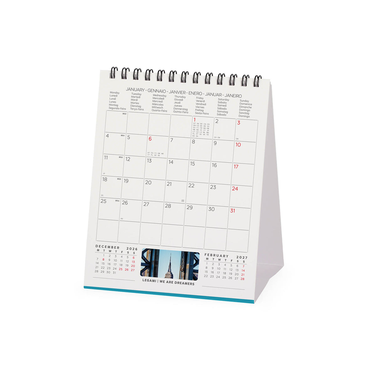 Calendario da Tavolo 2027 - 12 x 14,5 cm - New York