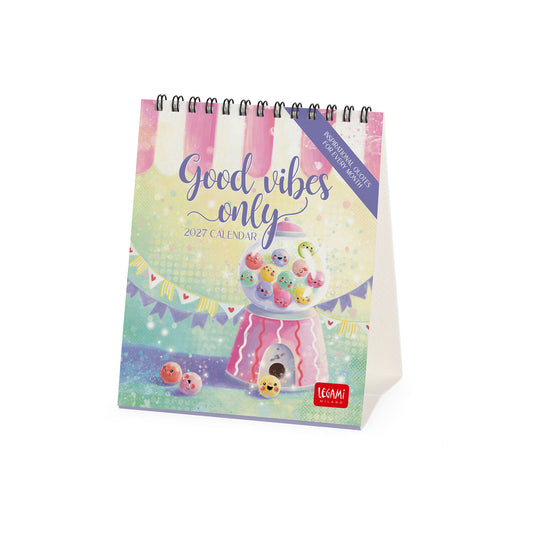 Calendario da Tavolo 2027 - 12 x 14,5 cm - Good Vibes Only
