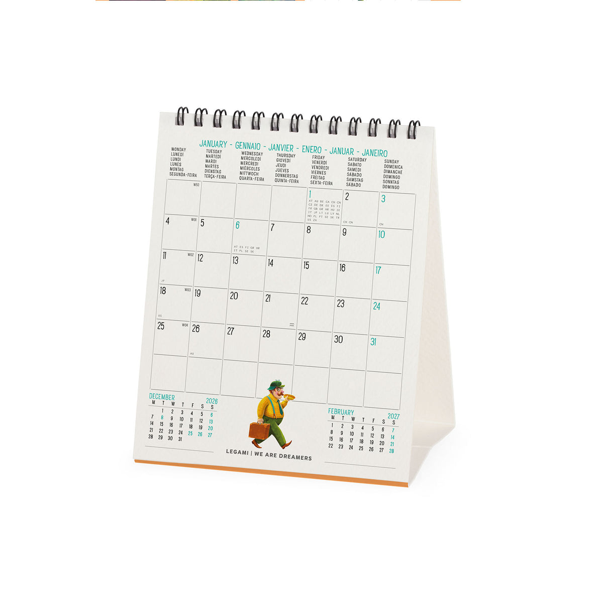 Calendario da Tavolo 2027 - 12 x 14,5 cm - Book Lover's