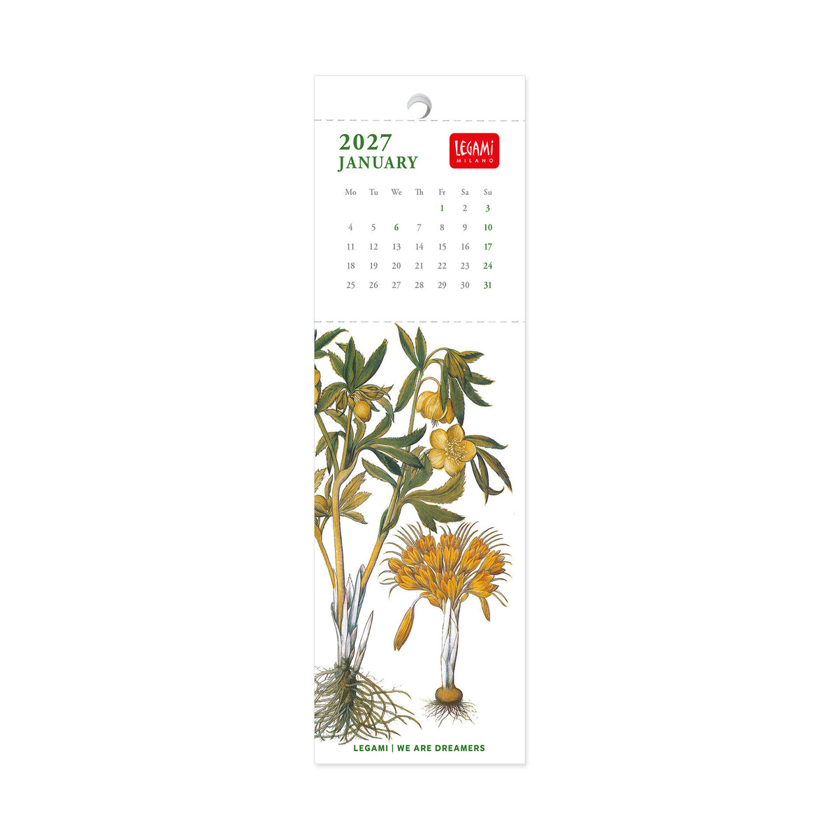 Calendario Segnalibro 2027 - 5,5 x 18 cm - Herbarium