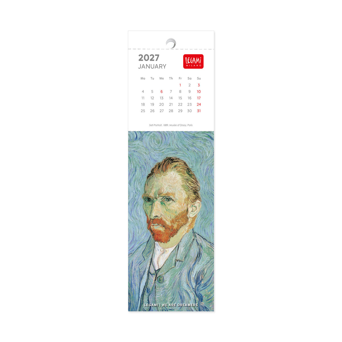 Calendario Segnalibro 2027 - 5,5 x 18 cm - Vincent Van Gogh