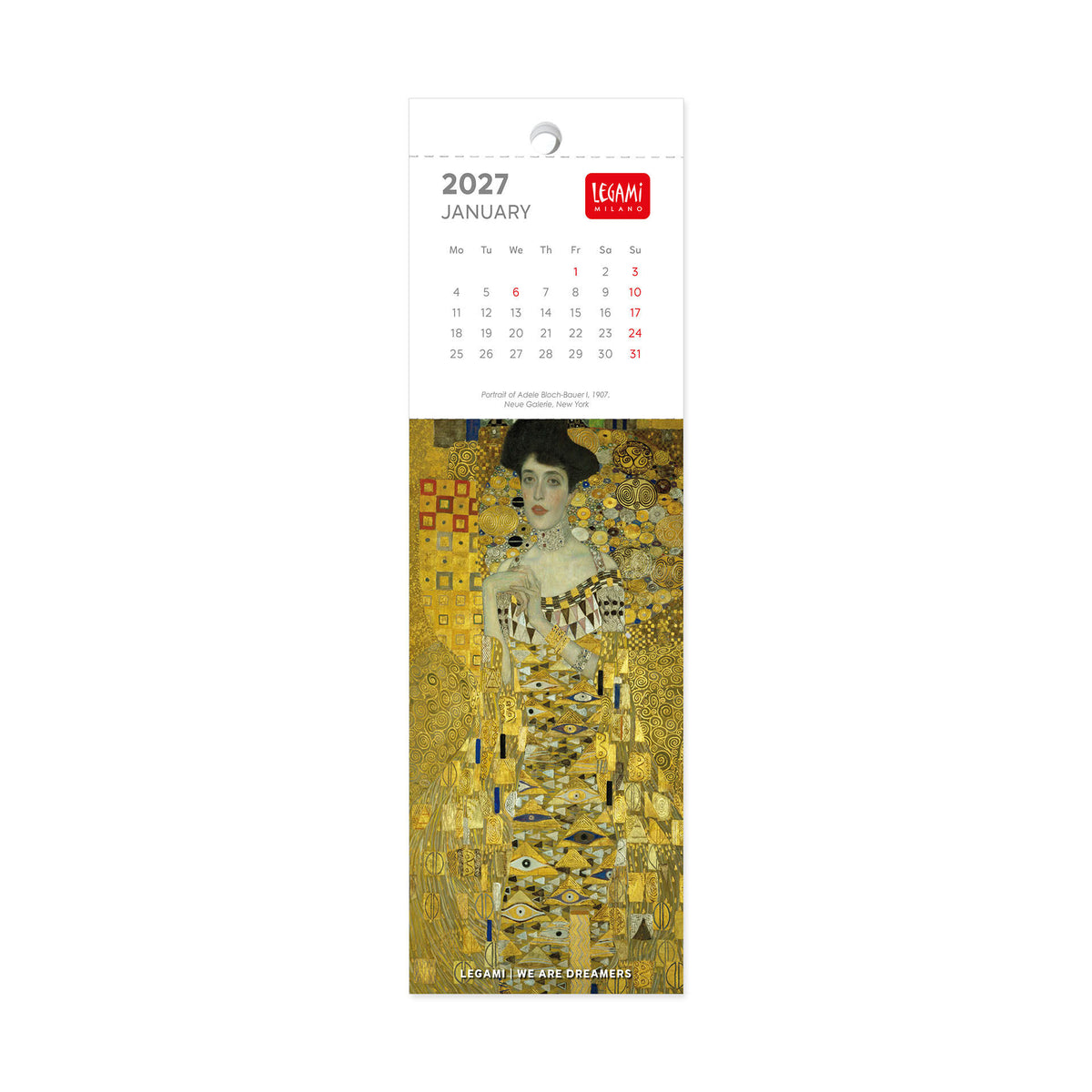 Calendario Segnalibro 2027 - 5,5 x 18 cm - Gustav Klimt
