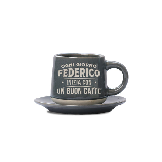FEDERICO - TAZZINA DA CAFFE'+PIATTINO ABBINATO