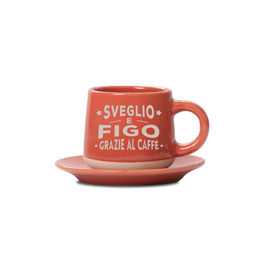 FIGO - TAZZINA DA CAFFE'+PIATTINO ABBINATO