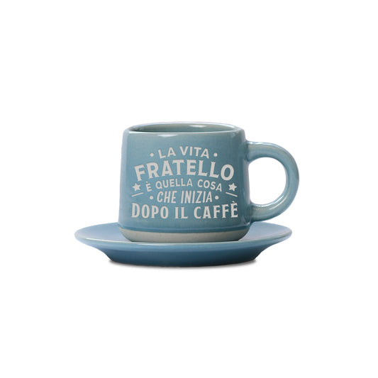 FRATELLO - TAZZINA DA CAFFE'+PIATTINO ABBINATO