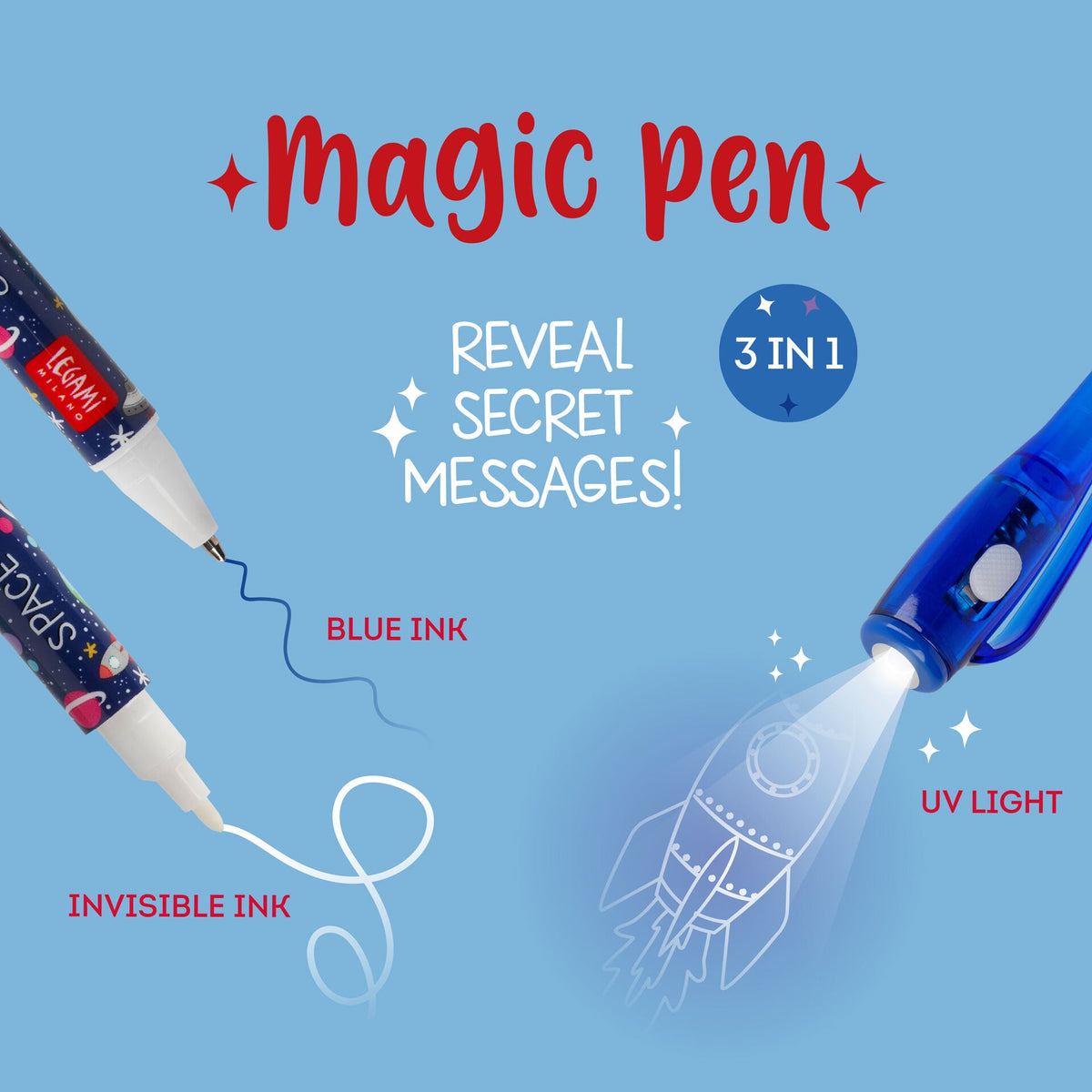 Penna con Inchiostro Invisibile - Space - Magic Pen