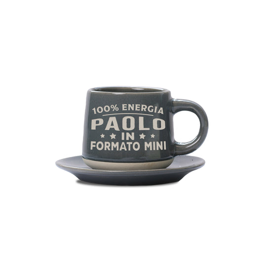 PAOLO - TAZZINA DA CAFFE'+ PIATTINO ABBINATO