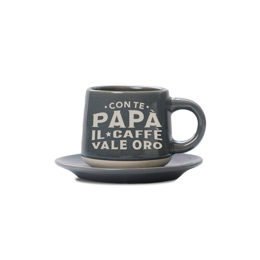 PAPA' - TAZZINA DA CAFFE'+PIATTINO ABBINATO