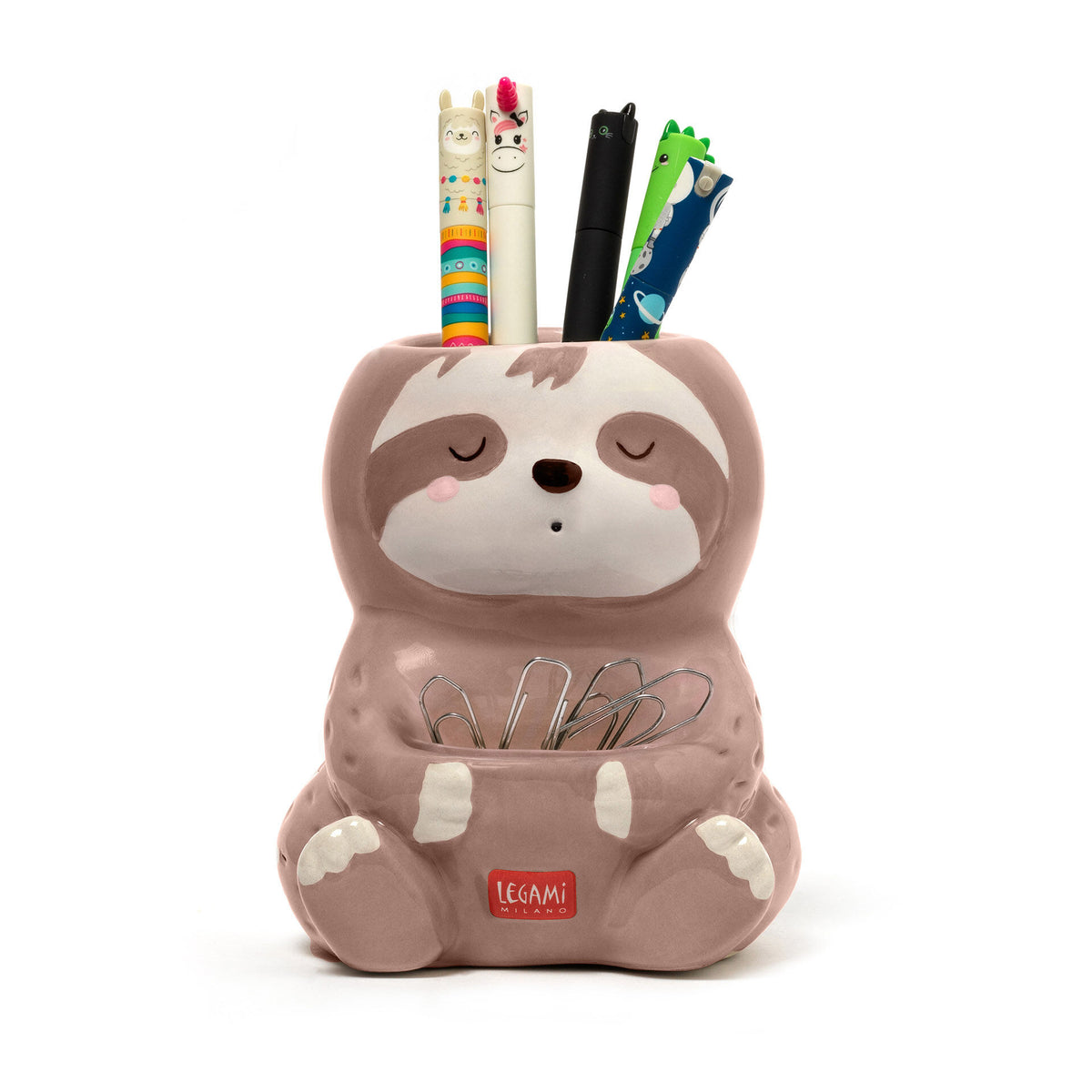 Portapenne in Ceramica Sloth - Desk Friends