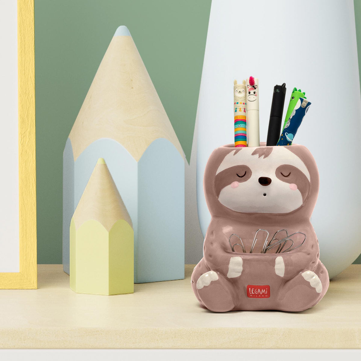 Portapenne in Ceramica Sloth - Desk Friends