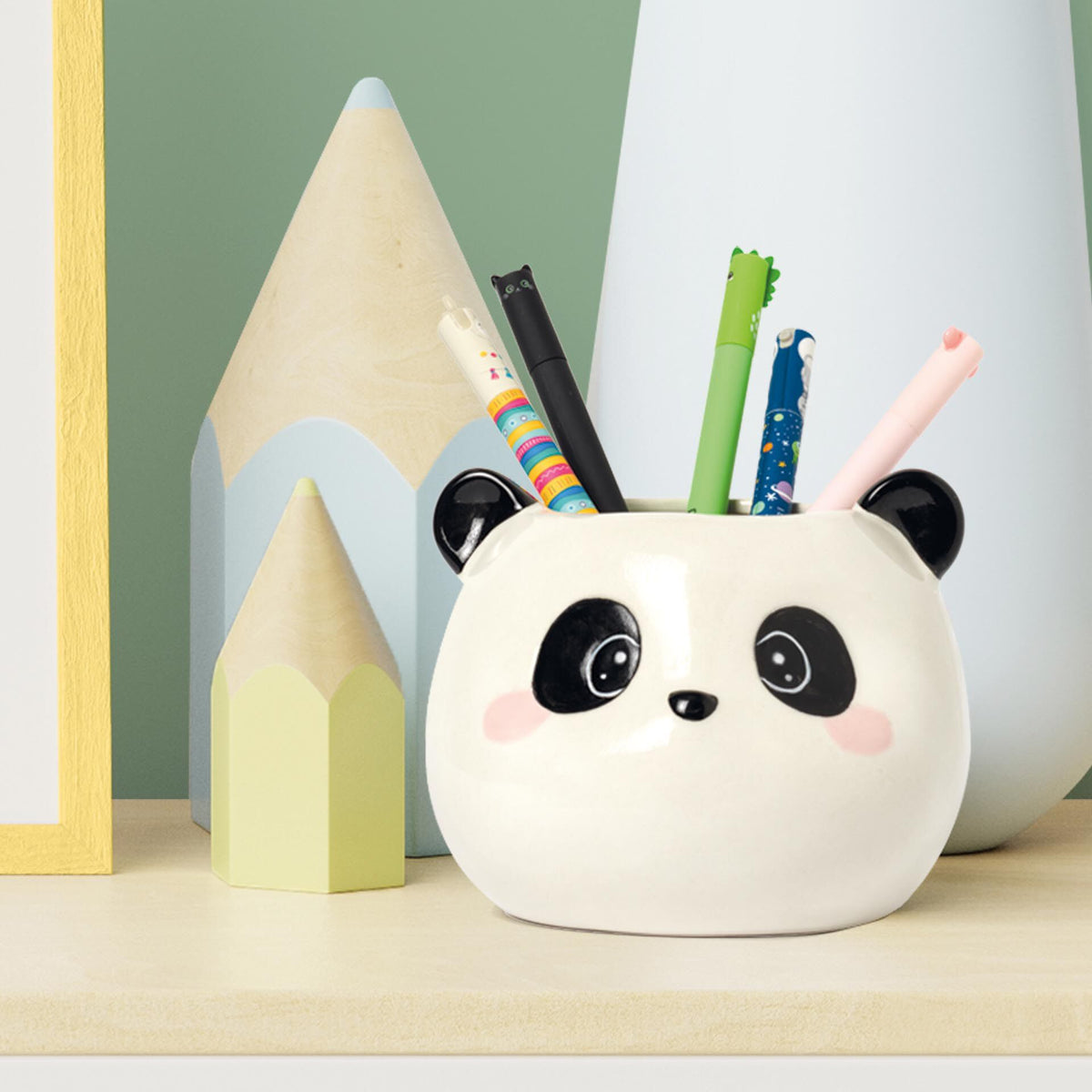 Portapenne in Ceramica Panda - Desk Friends