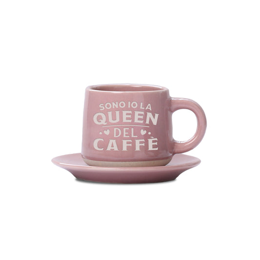 SONO IO LA QUEEN - TAZZINA DA CAFFE'+PIATTINO ABBINATO