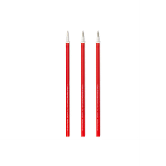 Set di 3 Refill per Penna Cancellabile - Inchiostro Rosso - Erasable Pen