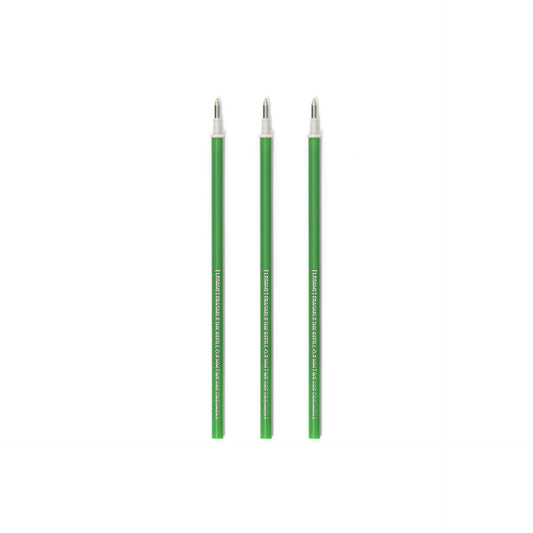 Set di 3 Refill per Penna Cancellabile - Inchiostro Verde - Erasable Pen