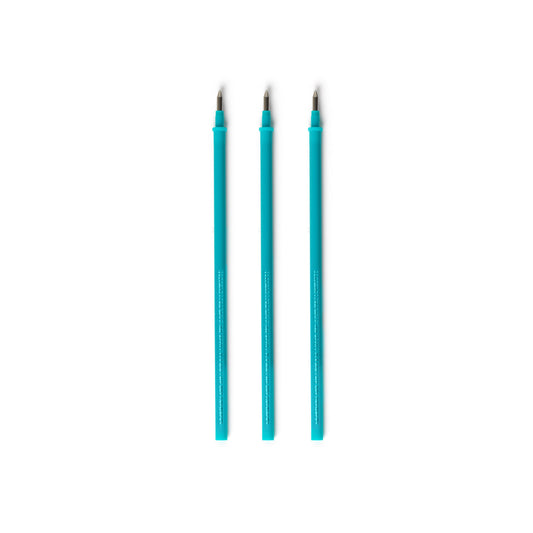 Set di 3 Refill per Penna Cancellabile - Inchiostro Turchese - Erasable Pen