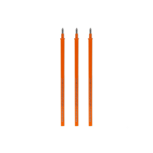 Set di 3 Refill per Penna Cancellabile - Inchiostro Arancione - Erasable Pen
