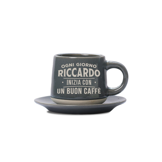 RICCARDO - TAZZINA DA CAFFE'+ PIATTINO ABBINATO