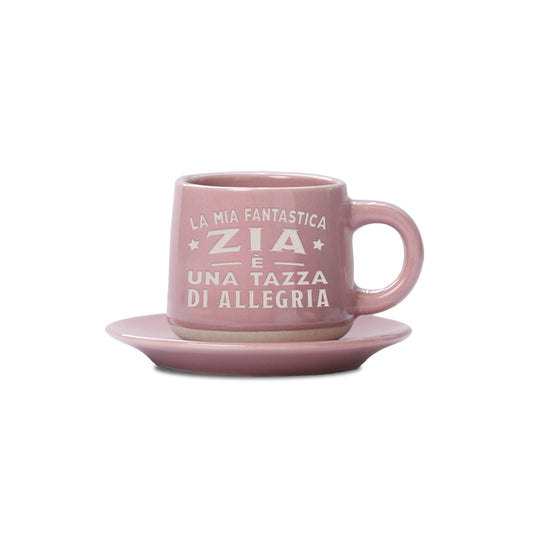 ZIA - TAZZINA DA CAFFE'+PIATTINO ABBINATO